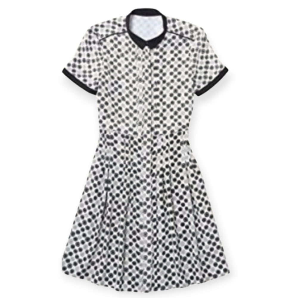 JASON WU TARGET Shirt Dress Bicycle Wheel Print Sz‎ XS Mod Retro Collared Preppy